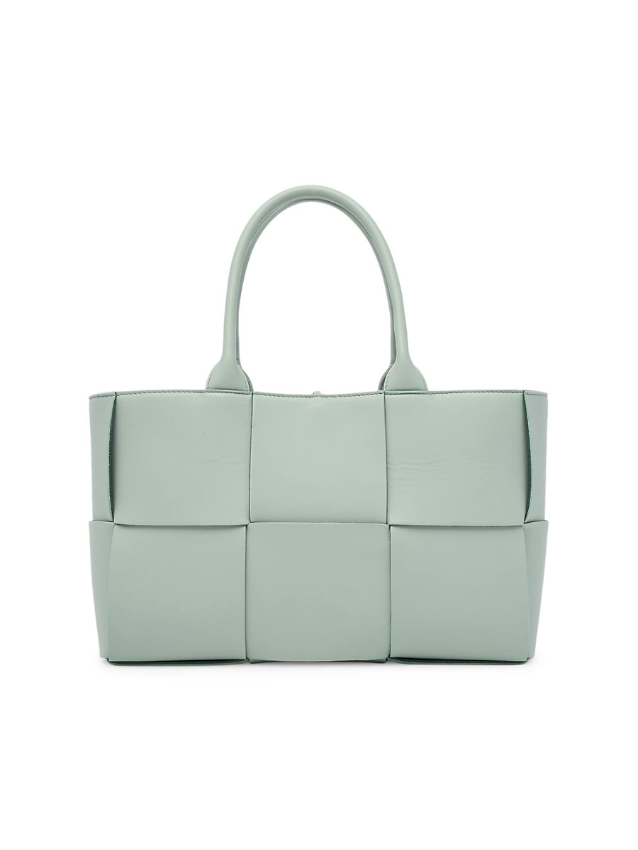 Women's Small Arco Leather Tote - Sauge Gold | Saks Fifth Avenue