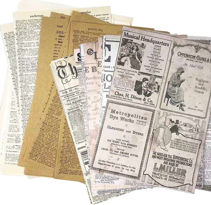 144 PCS Junk Journal Pages Vintage Kraft Magazine Writing Paper Magazine Trash Newspaper Magazin... | Amazon (US)