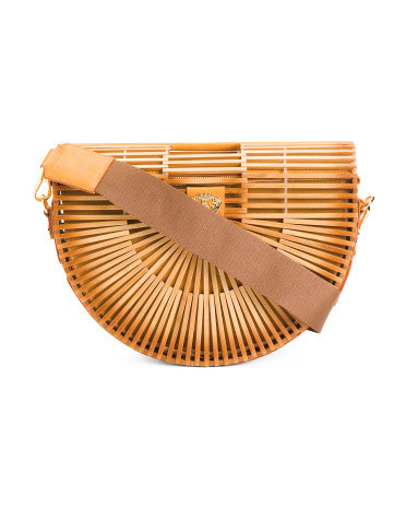 Moon Bamboo Crossbody With Leather Trim | TJ Maxx