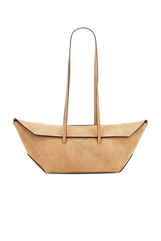 Christopher Esber Arke Suede Small Tote in Cigar - Tan. Size all. | FWRD 