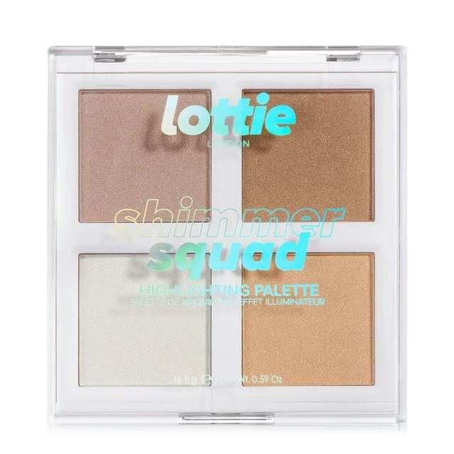 Lottie London Shimmer Squad, 100% Vegan Highlighter Palette, 0.59 oz | Walmart (US)