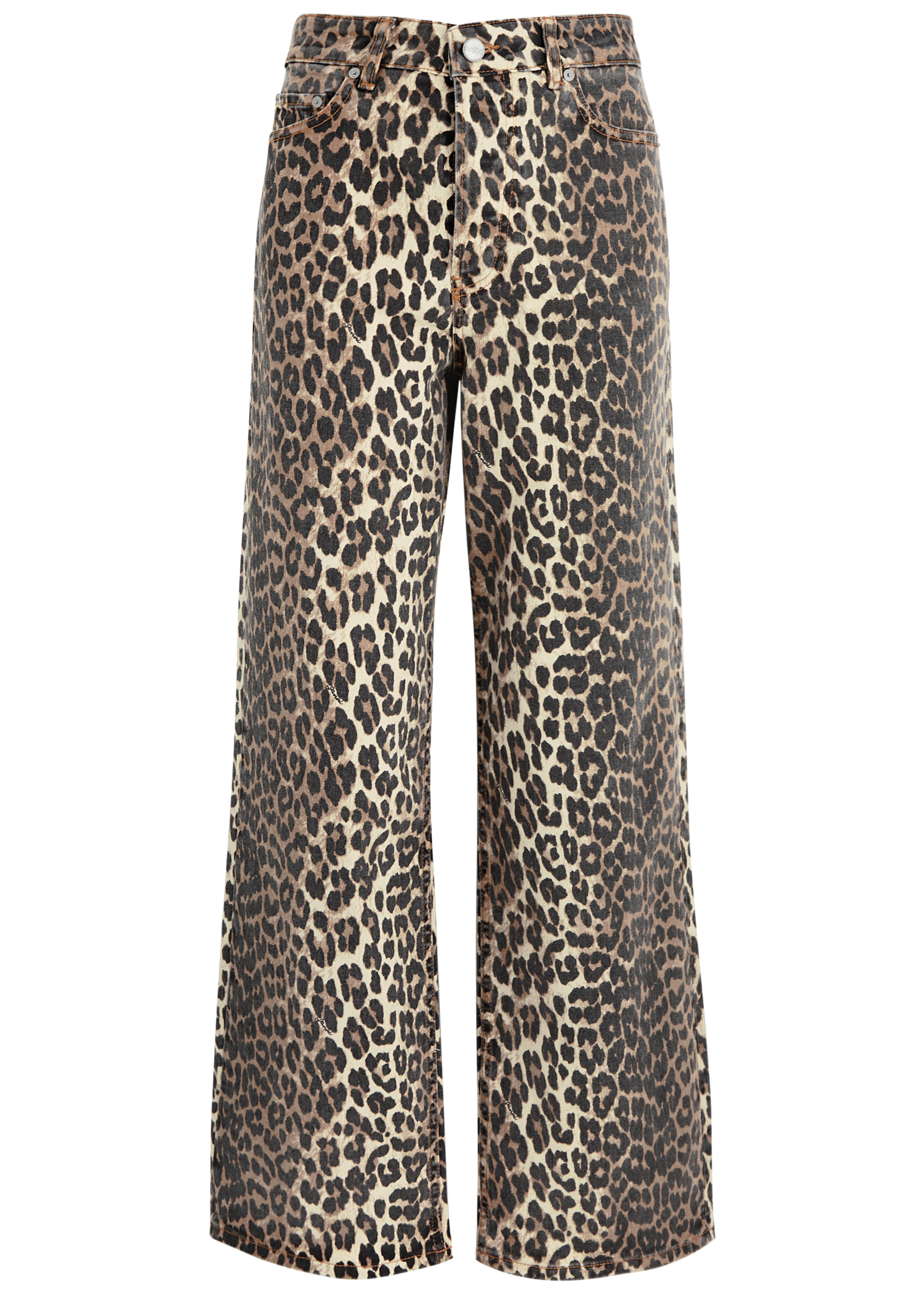 Leopard-print straight-leg jeans | Harvey Nichols