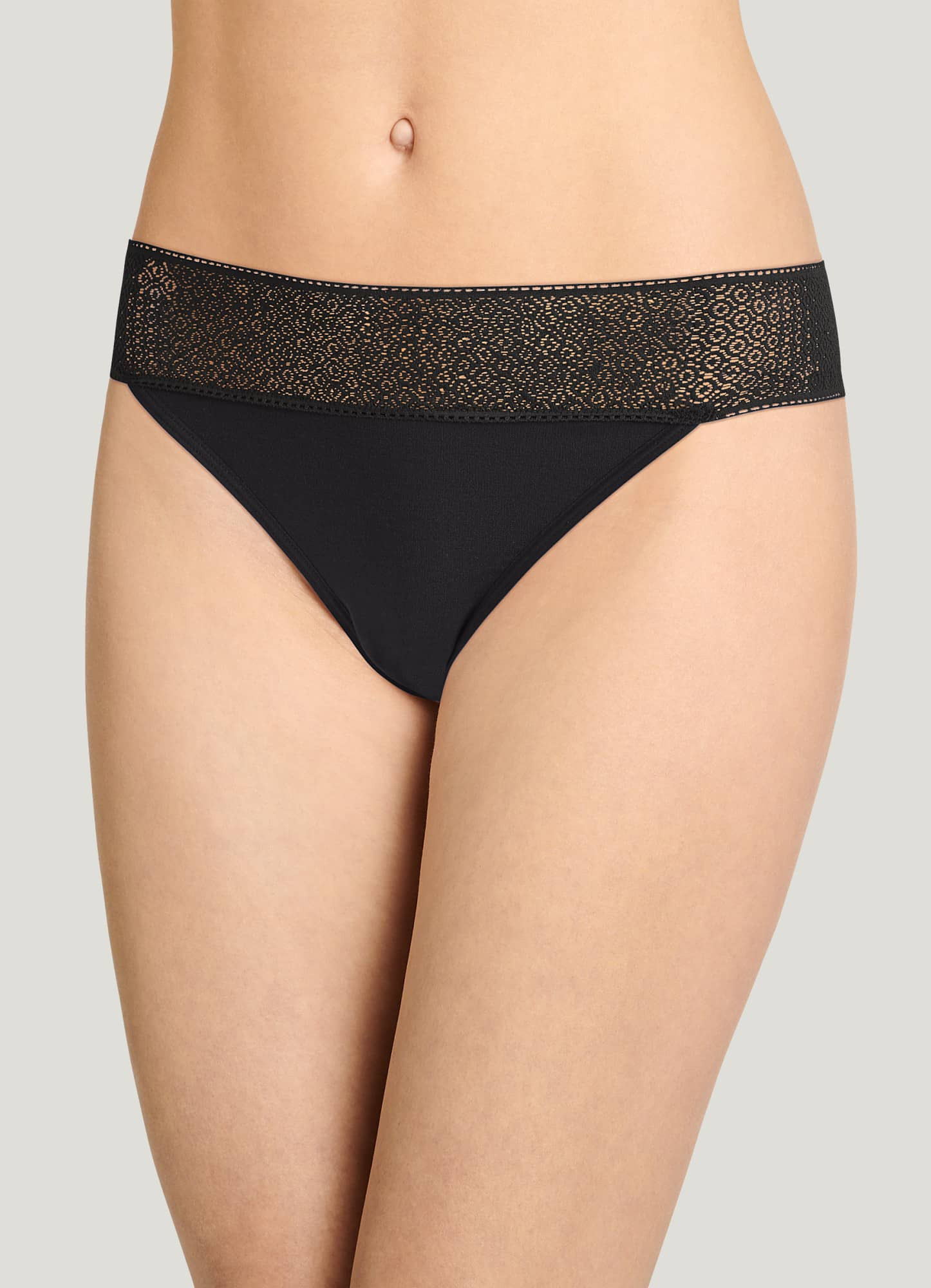 Jockey® Soft Touch Lace Modal Thong | Jockey