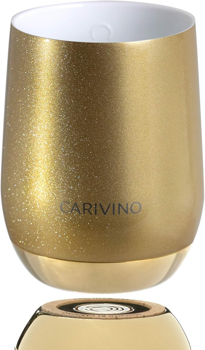 CARIVINO: Luxury Wine Tumbler with Ceramic Interior (No Metal Taste) and Genuine Cork Base - Trit... | Amazon (US)