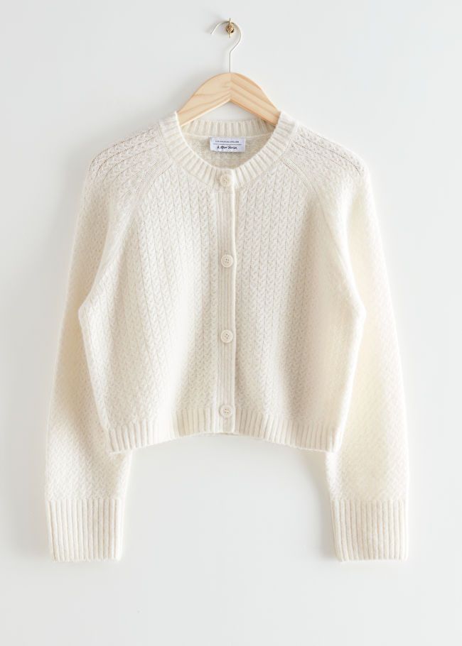 Textured Wool Knit Cardigan - Cream - Cardigans - & Other Stories US | & Other Stories US
