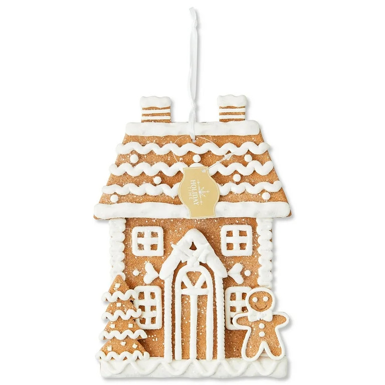 Multicolor Clay Dough Jumbo Gingerbread House Christmas Ornament, 7.3", by Holiday Time - Walmart... | Walmart (US)