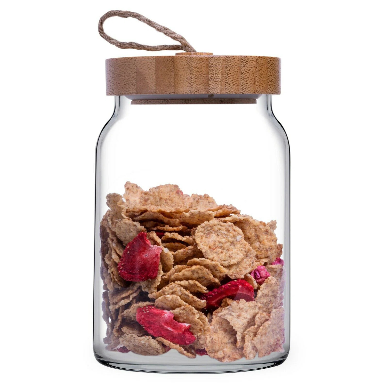3 X WOODY Storage Jar With Wooden Lid 575Ml (Set of 3) | Wayfair UK
