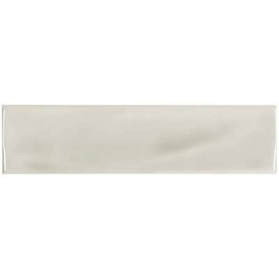 Satori Oyster Gray Glossy 3-in x 12-in Glossy Ceramic Wall Tile Lowes.com | Lowe's
