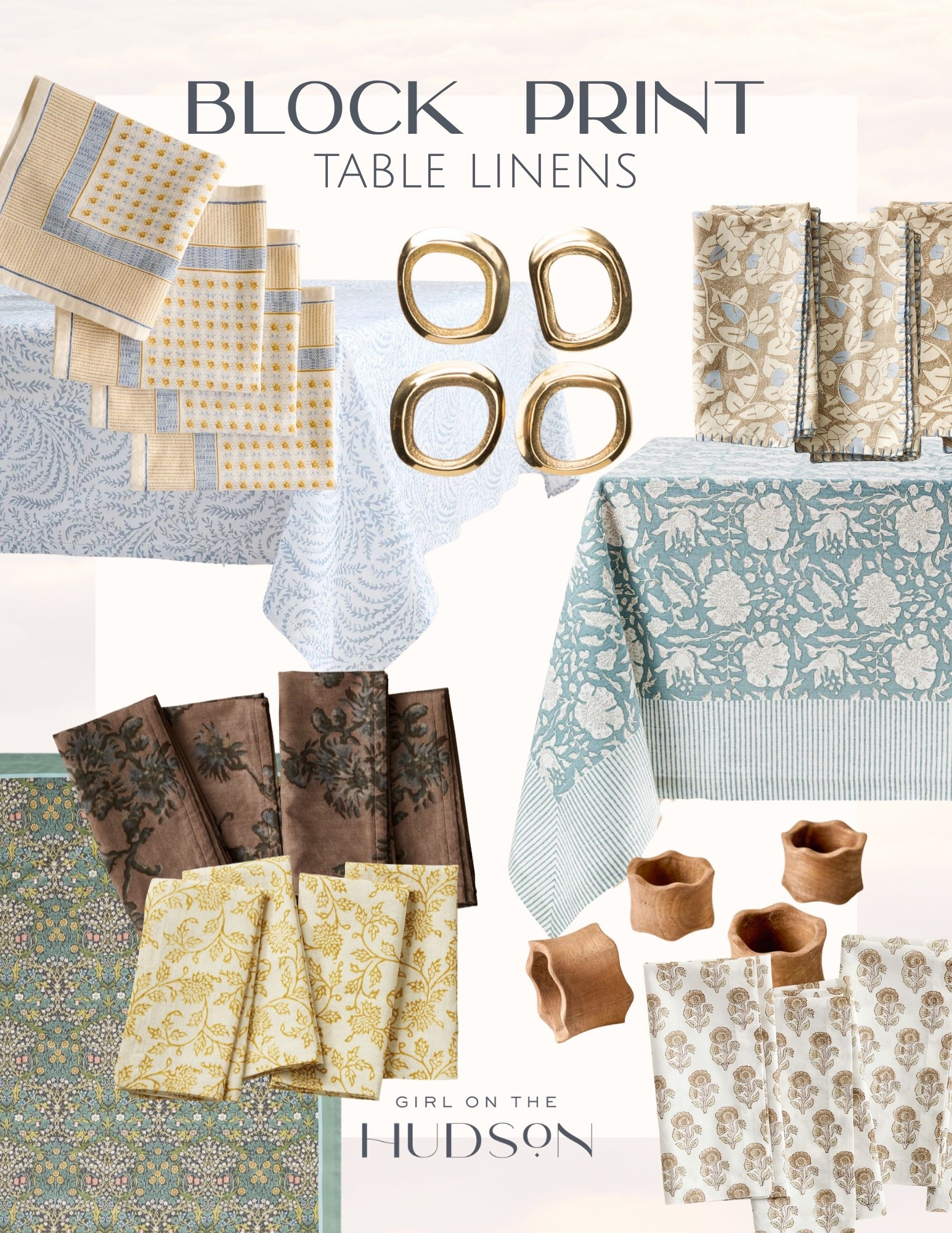 The easiest way to elevate your table is starting with a beautiful linen. I love mixing block print patterns with soft neutrals and subtle color to create a layered look that feels collected but still effortless. These pieces instantly make everyday dining feel a little more special.
block print tablecloth, table linens, cloth napkins, neutral tablescape, dining table decor, entertaining essentials, McGee and Co decor, kitchen styling, hosting at home, spring tablescape, layered table setting, home decor

#LTKHome