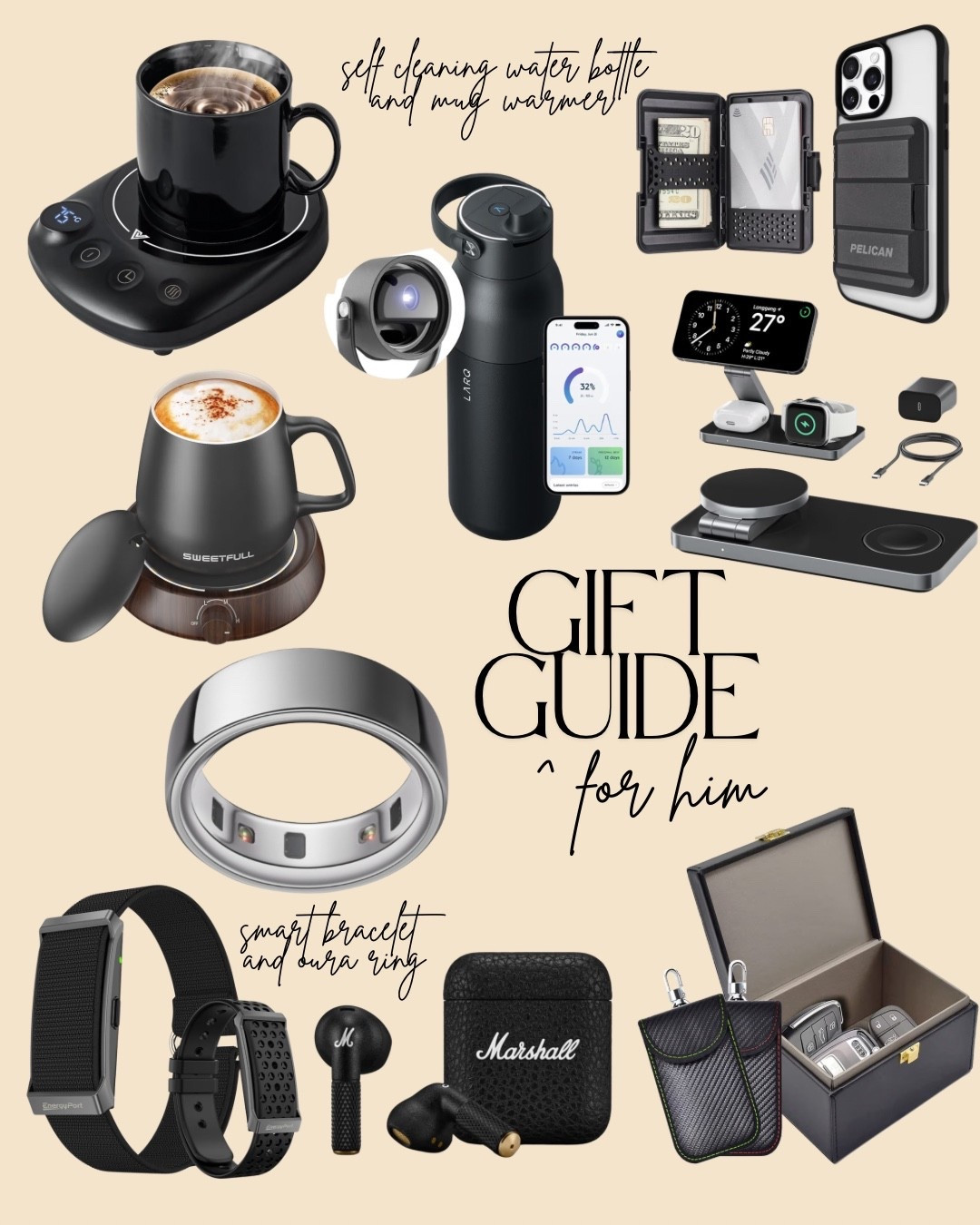 Gifts for the tech enthusiast! This gift guide includes smart bracelets and rings, perfect to keep track of fitness and sleep. I also included some a self cleaning water bottle, because I know we all don’t clean our water bottles enough 🤪 let me know your favourite gift! 

#GiftGuideForHim #LTKChristmas

#LTKgiftguide #LTKholiday #LTKmens