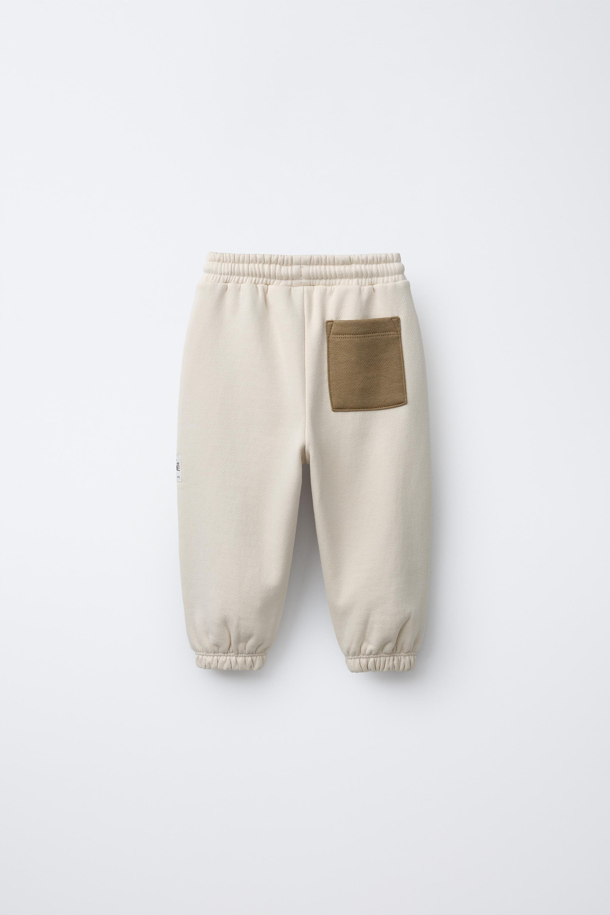 COLOR BLOCK JOGGER PANTS WITH LABEL | Zara US