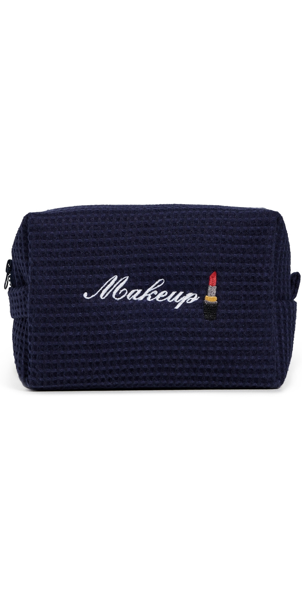Abbode Makeup Waffle Pouch Navy One Size | Shopbop