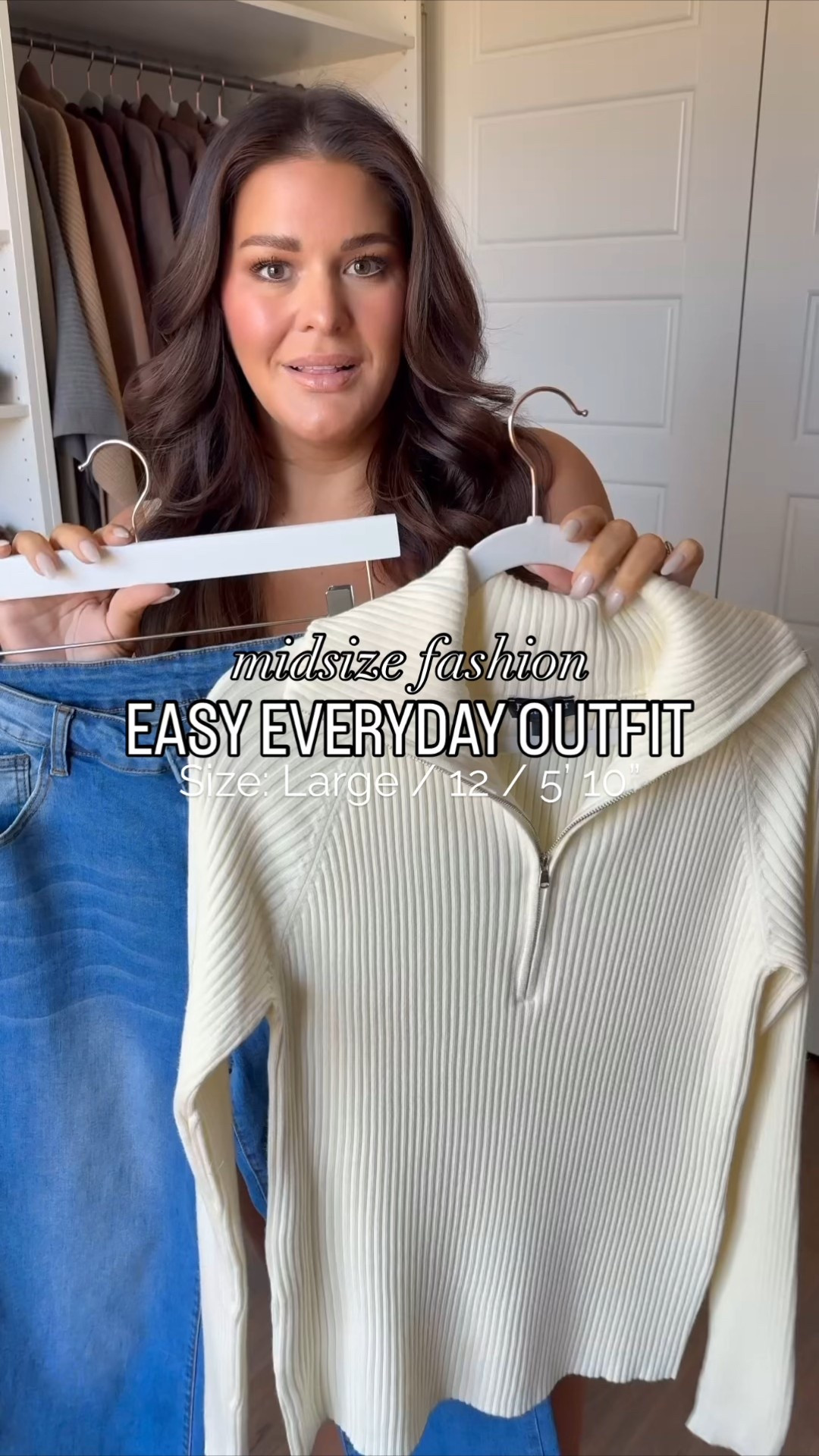 Can you believe these adorable jeans are from Amazon?! They fit like an absolute dream. And how chic is this quarter zip sweater?! So soft and cozy. 

Sweater: Large (Beige)
Jeans: 12 (WII005-Blue)

millennial fashion, mom style, leggings outfit, Amazon fashion, midsize style, midsize mom style, updating my wardrobe, trendy style, cozy style, school pickup outfit

#midsizefashion #midsizestyle #amazonfinds #amazonfashion #amazonmusthaves #stylereels #fashionreels #casualfashion

#LTKgrwm #LTKdayinmylife #LTKootd