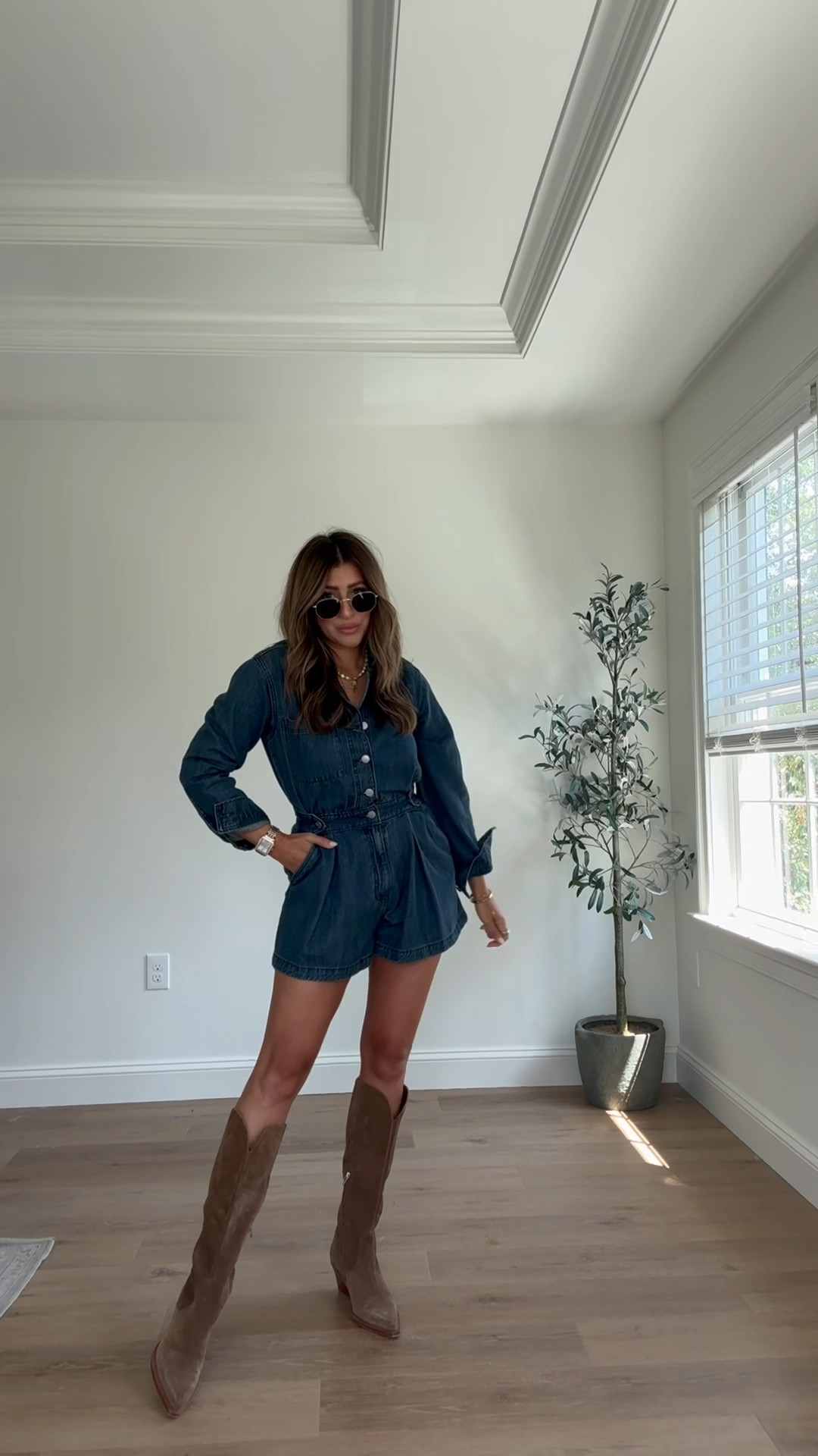 Cutest denim romper! Wearing size 8. Xx 

#LTKStyleTip #LTKSeasonal #LTKSaleAlert