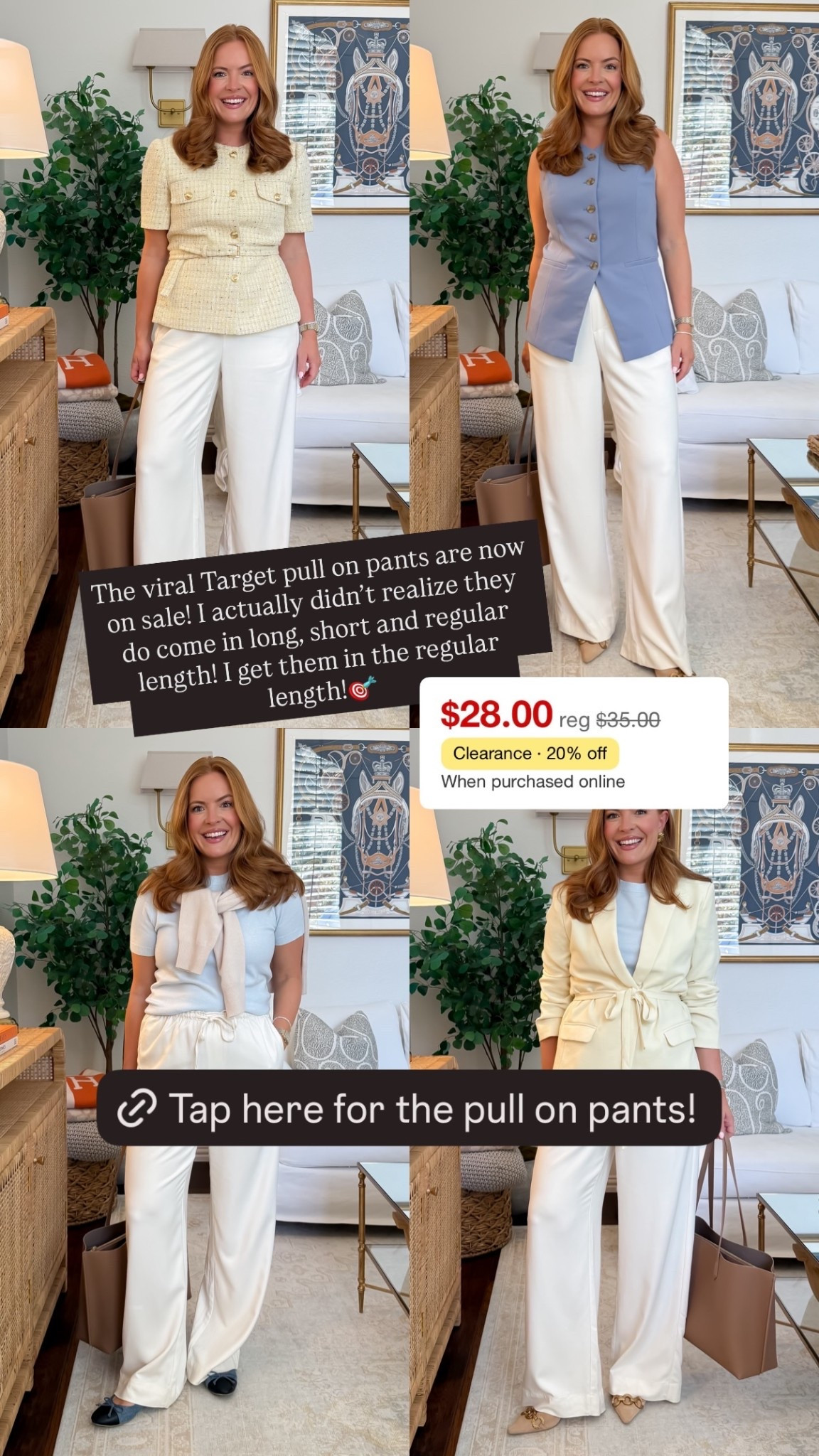 @target  The viral Target pull on pants are now on sale! I actually didn’t realize they do come in long, short and regular length! I get them in the regular length!🎯