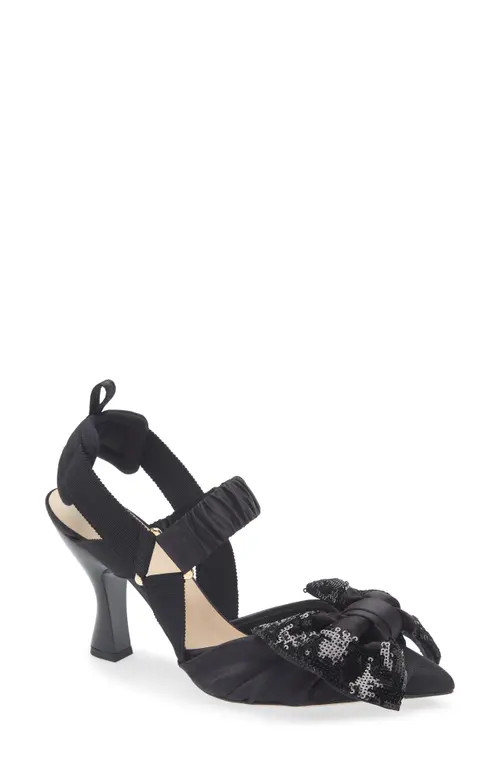 Fendi Colibri Bow Slingback Pump in Black at Nordstrom, Size 7.5Us | Nordstrom