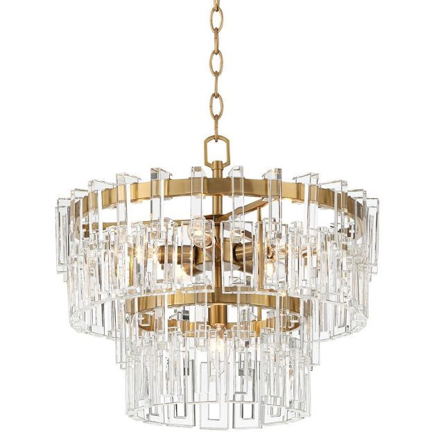 Vienna Full Spectrum Burnished Brass Crystal Chandelier 18 3/4" Wide Luxury Tiered 6-Light Fixtur... | Target