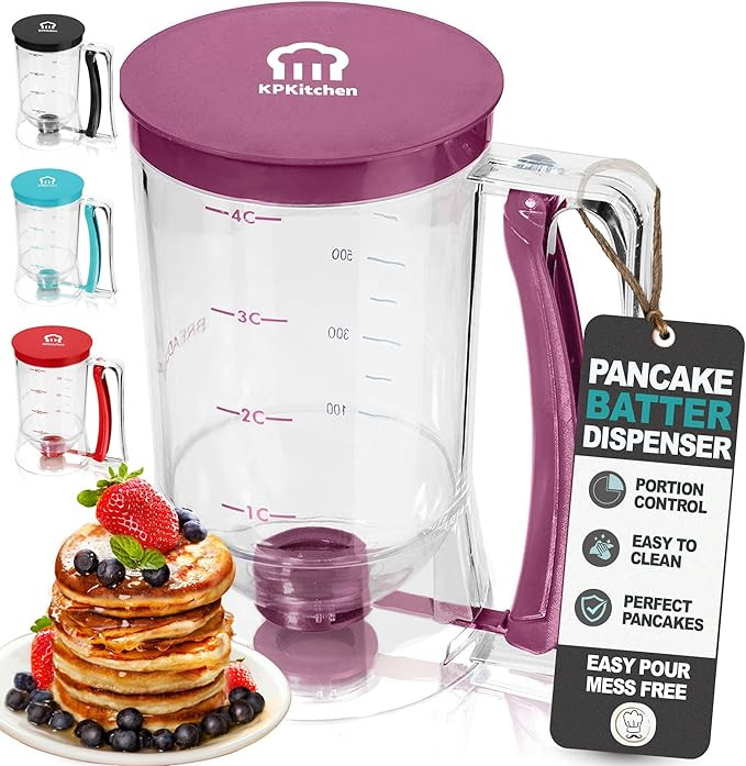 KPKitchen Pancake Batter Dispenser - Kitchen Must Have Tool for Perfect Pancakes, Cupcake, Waffle... | Amazon (US)