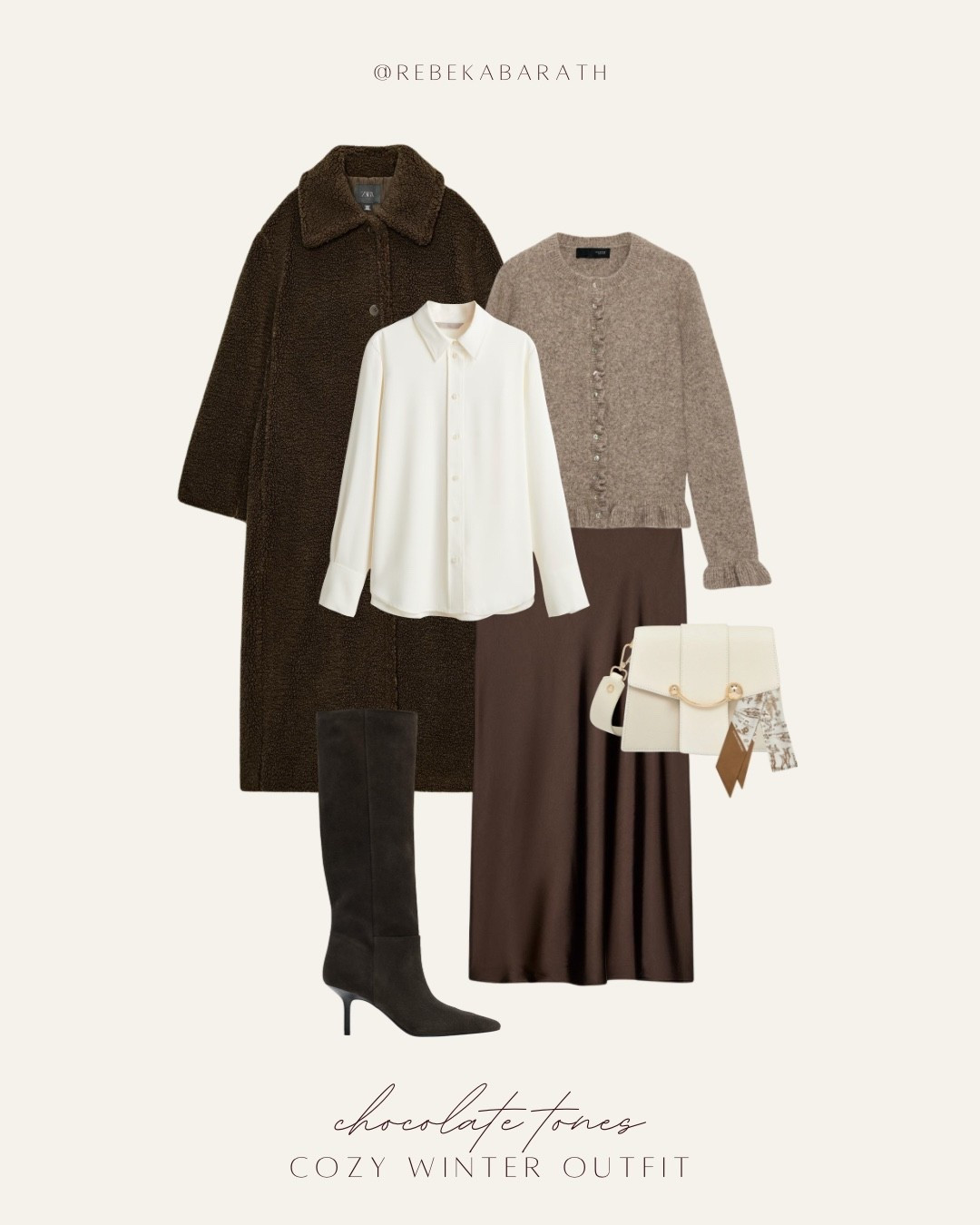 chocolate tones // cozy winter outfit

minimal chic | elevated casual | winter layers | teddy coat | satin skirt

#LTKWorkwear #LTKFindsUnder100 #LTKootd