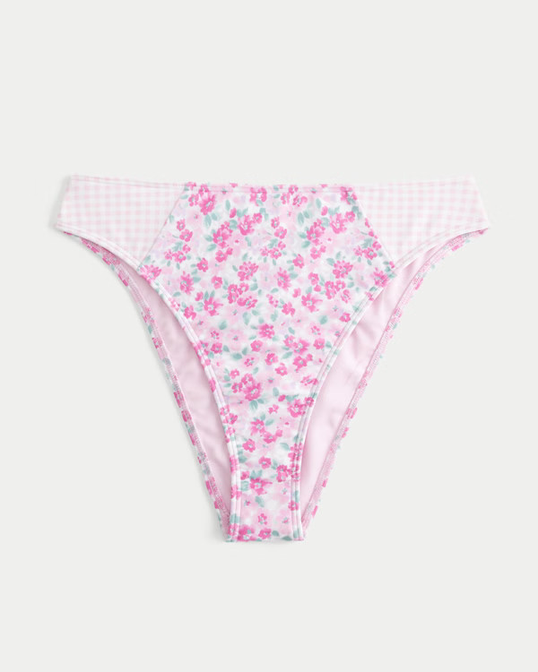 Women's Curvy High-Leg Cheeky Bikini Bottom | Women's Swimwear | HollisterCo.com | Hollister (US)