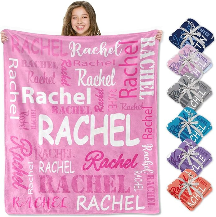Personalized Blankets Custom Flannel Blanket Throws for Teen Girls Boys
        Ships Next Day, w... | Amazon (US)
