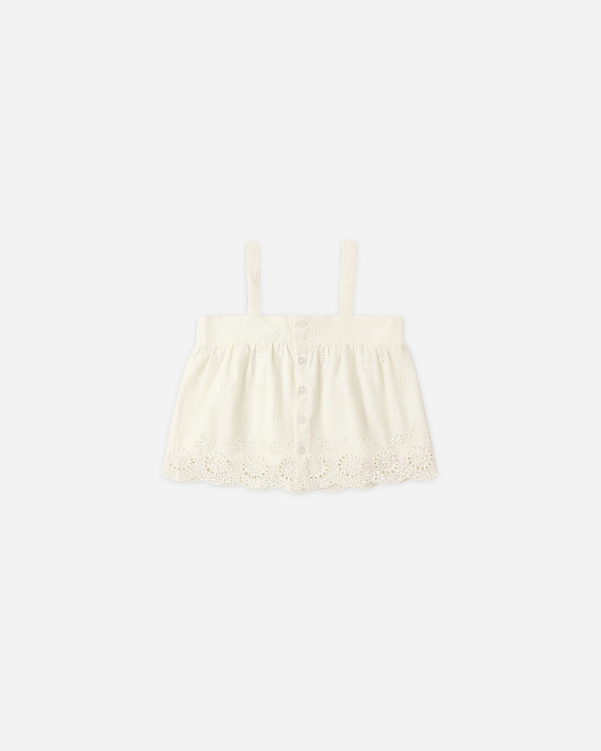 Eyelet Swing Top Ivory | Rylee + Cru