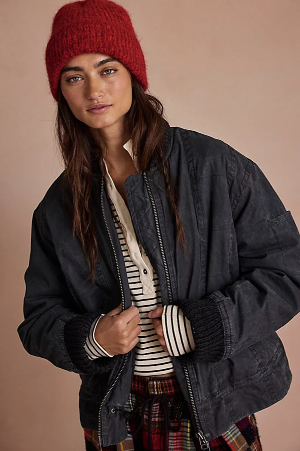 We The Free Jax Washed Bomber | Free People (Global - UK&FR Excluded)