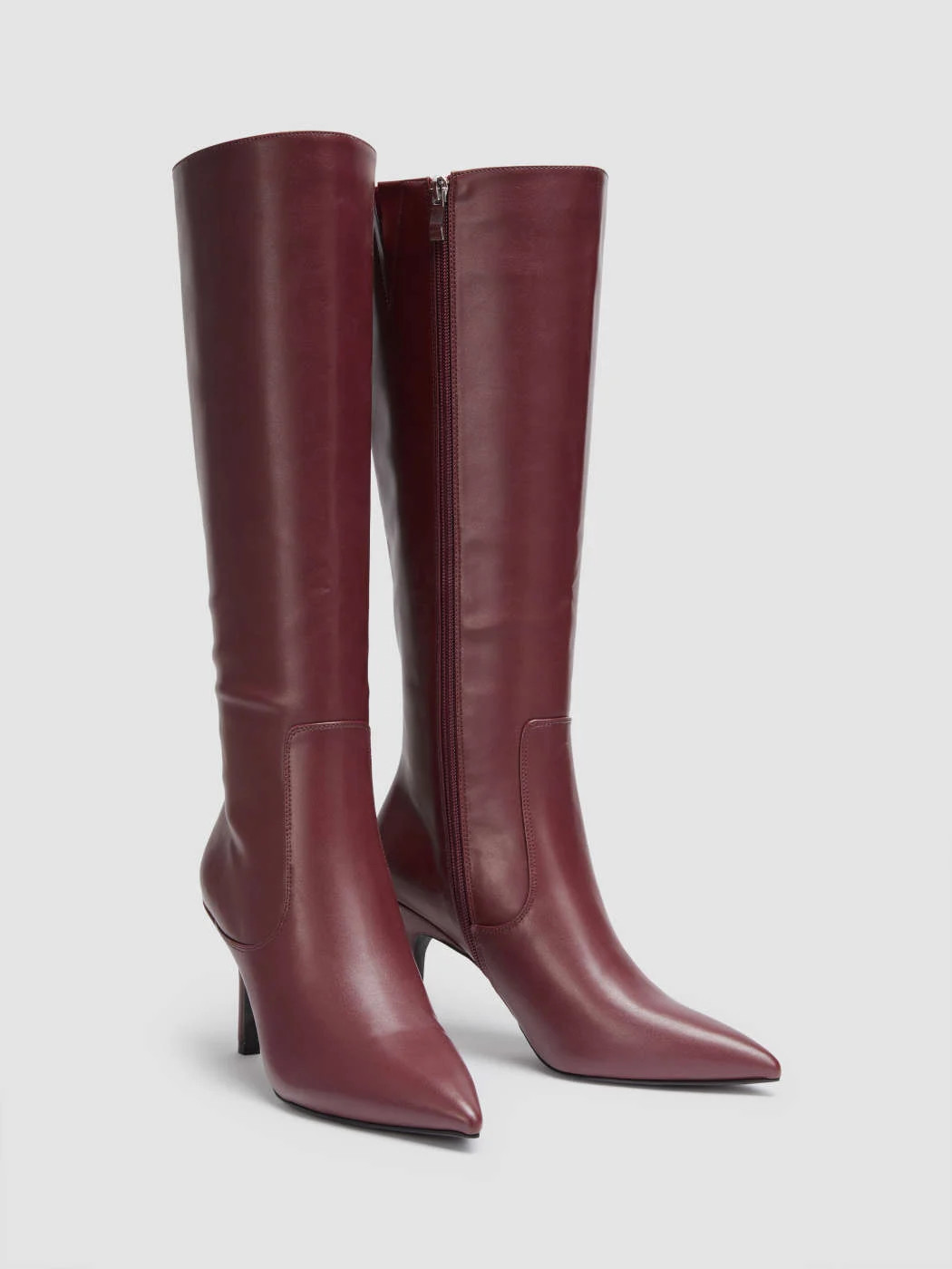 City Chic POINTED TOE STILETTO KNEE HIGH BOOTS For Work | Cider