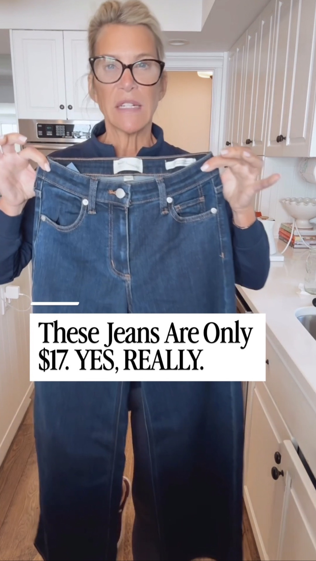 These Target dark-wash wide-leg jeans are just $17, and honestly, they're as good as some of my designer pairs! The dark wash is so flattering, the shape is easy to style, and I'm wearing a size 2 Regular. If you've been looking for great denim without the designer price tag, take a look!

👩‍💻 LTK PRO TIPS
❤️ Heart = Support my posts ;-)
🔖 Save = Get sale & restock alerts for the things you love!
📋 Lists = Keep favorites organized (List ideas: Christmas, Birthdays, and Vacations!)
📲 Share = Send lists and products to a friend (or your daughters like me).
💬 Comment = Ask me anything, and I'll answer. ;-)
