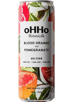 THC 10mg Blood Orange and Pomegranate | THC Seltzers & Waters by oHHo | 12oz | Texas | Total Wine