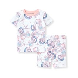 Swirly Seashells Organic Cotton Pajamas - 2-Piece 12M | Burts Bees Baby