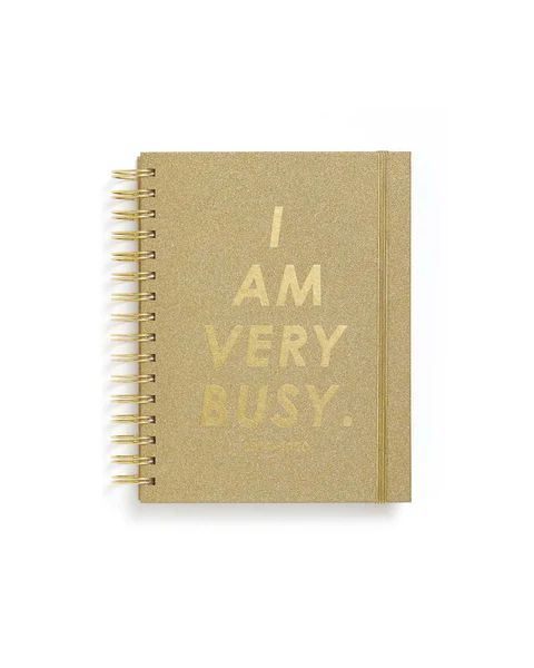 Medium 17-Month Academic Planner - I Am Very Busy, Gold Glitter | ban.do Designs, LLC
