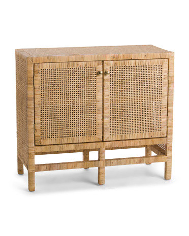 Nabiel Rattan Wrap Two Door Cabinet | Marshalls