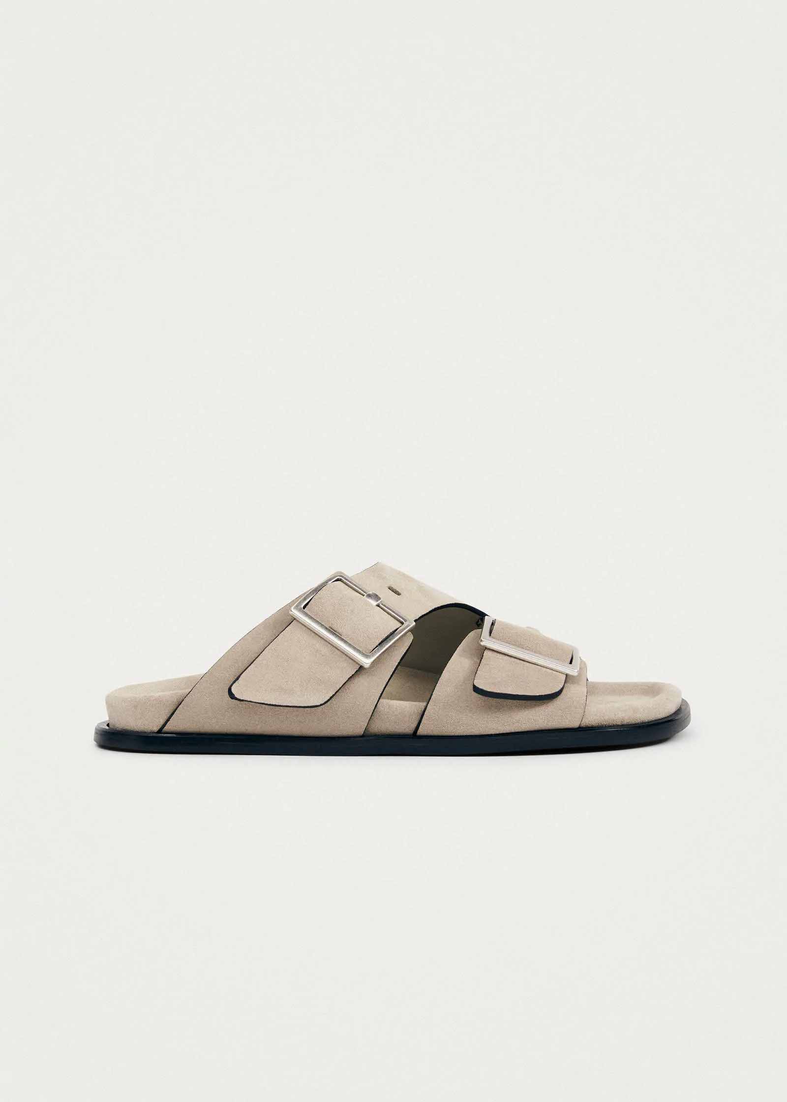 Alba Suede Beige Leather Sandals | ALOHAS (Global)