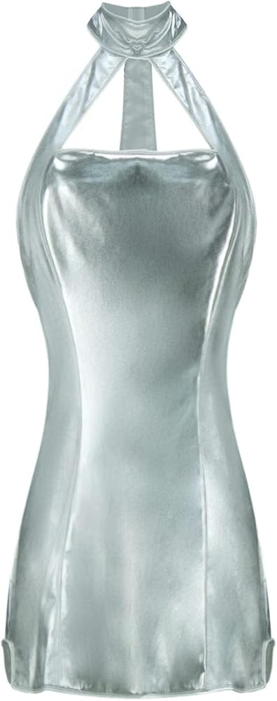 Poboola Women's Cosplay Pink Costume Vanessa Dress Women's Sexy Robot Costumes Feather Lingerie S... | Amazon (US)