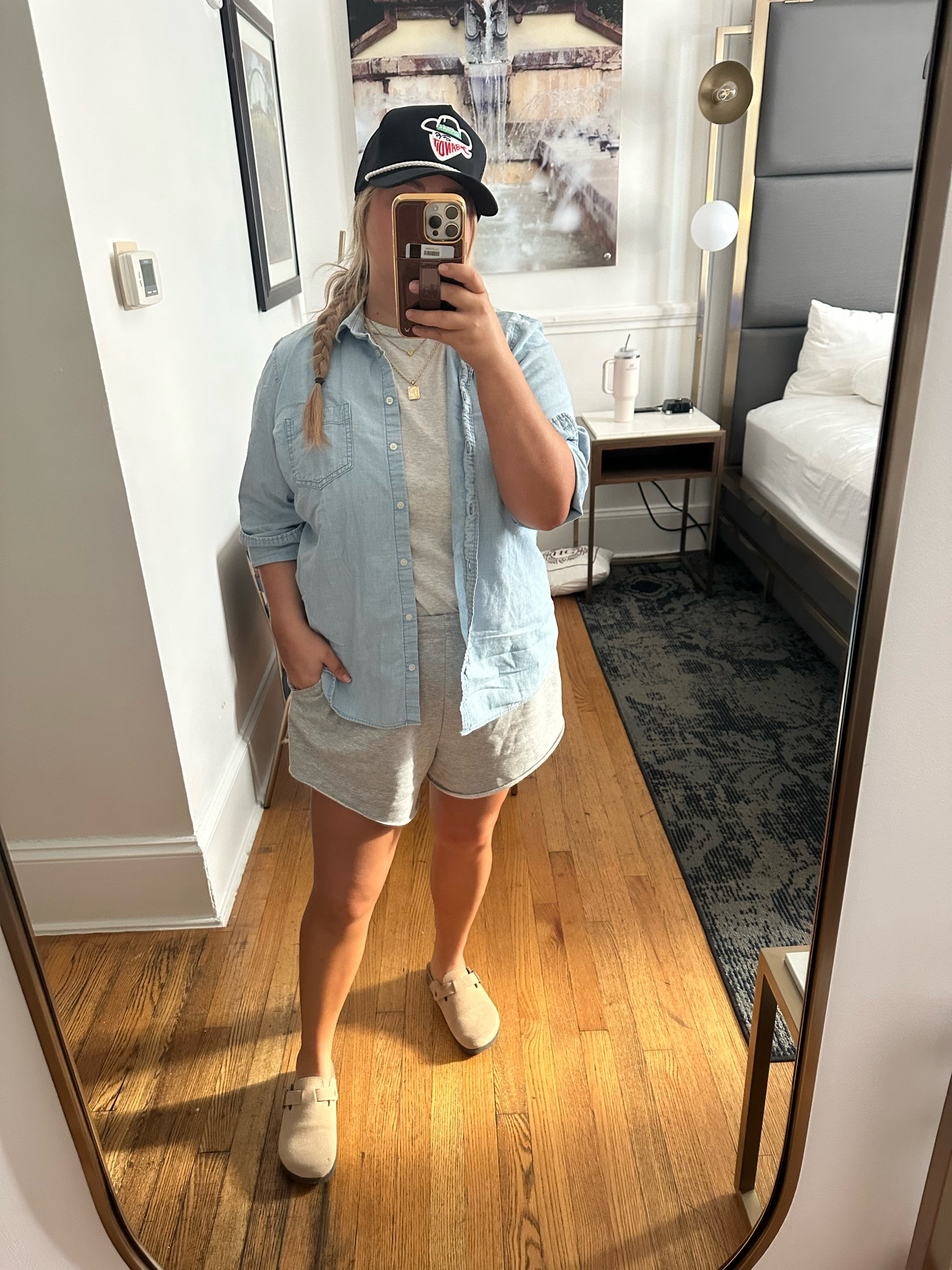 Casual outfit, fall transition outfit, sweat shorts, errand outfit, running errands

#LTKStyleTip #LTKMidsize #LTKFindsUnder50