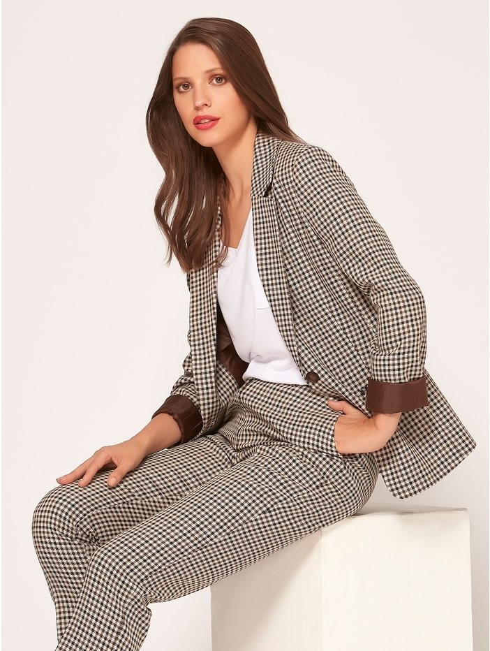 Heritage Check Blazer Jacket | Women's Coats & Jackets | M&Co | M & Co (UK)