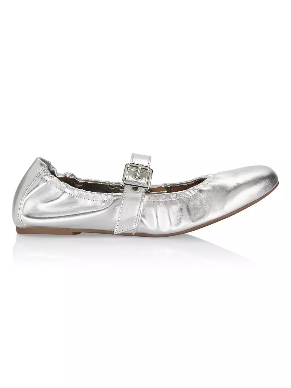 Calita Metallic Buckled Ballet Flats | Saks Fifth Avenue