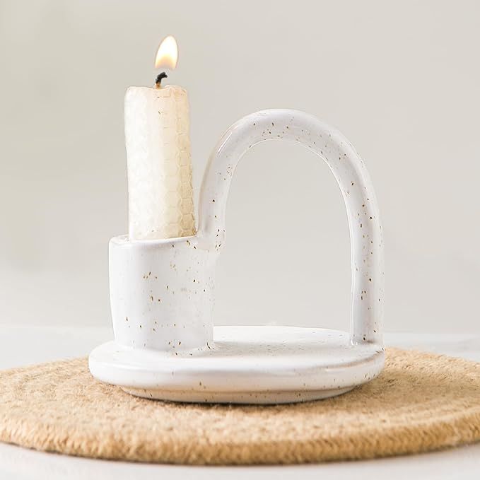 Kendiis Candle Holder, Ceramic Candle Holder, Christamas Candlestick Holder, for Taper Candles, V... | Amazon (US)