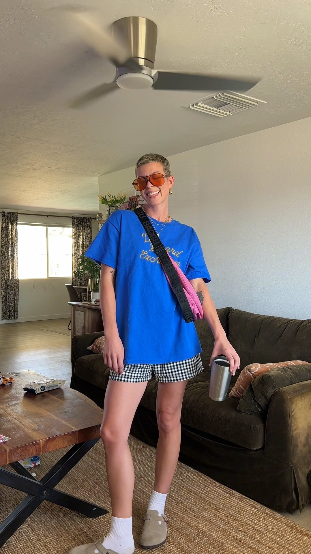 #ootd 🌀🍋 size up 1-2 sizes with the gingham shorts 🫶🏻

#LTKStyleTip #LTKFindsUnder50 #LTKItBag