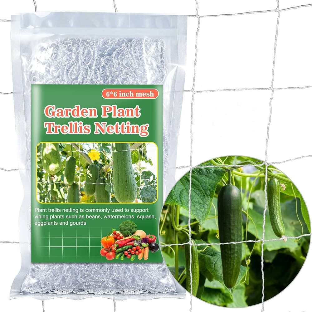 2 PCS Garden Plant Trellis Netting - Sukh 5 x 15 ft Trellis Net Polyester Trellis Netting Garden ... | Amazon (US)