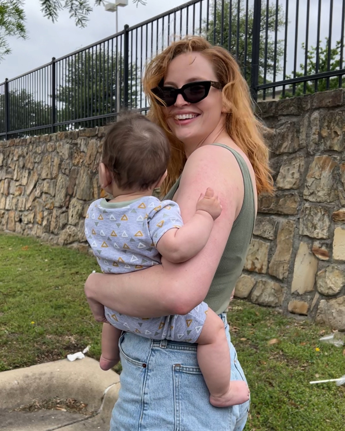 My favorite sunglasses right now and Jean shorts from Abercrombie. Linking some similar bodysuit options and baby rompers

#LTKfindsunder100 #LTKbaby #LTKfamily