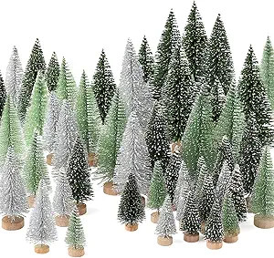 Mini Christmas Trees Decorations,Artificial Christmas Tree Bottle Brush Trees for Christmas Decor... | Amazon (US)