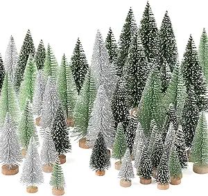 Mini Christmas Trees Decorations,Artificial Christmas Tree Bottle Brush Trees for Christmas Decor... | Amazon (US)