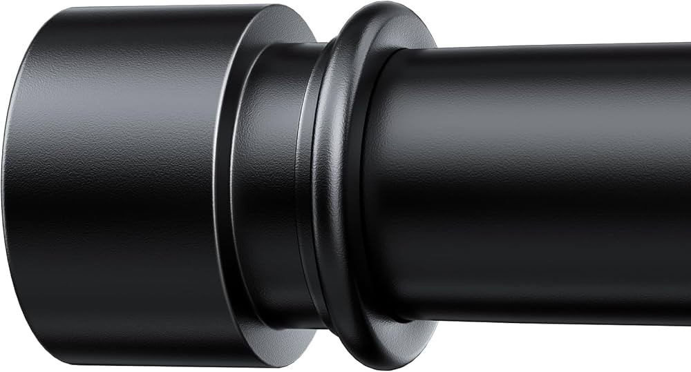 Curtain Rods for Windows 32 to 150 Inches - Black 1 Inch Diameter Curtain Rods, Easy Installation... | Amazon (US)