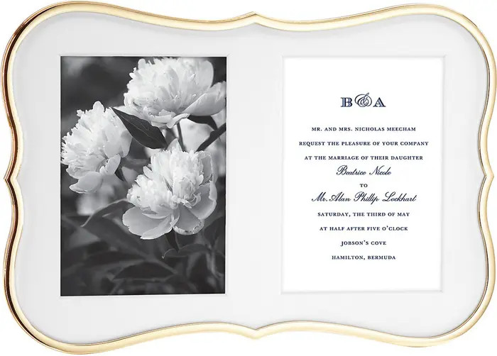 Kate Spade New York 'crown point' invitation bridal picture frame | Nordstrom | Nordstrom