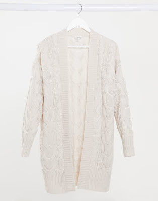 Miss Selfridge longline cardigan in cream | ASOS (Global)