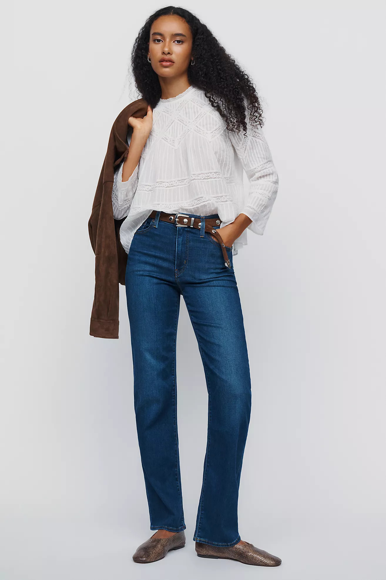 Levi's 723 Mid Rise Straight Jeans | Anthropologie (US)