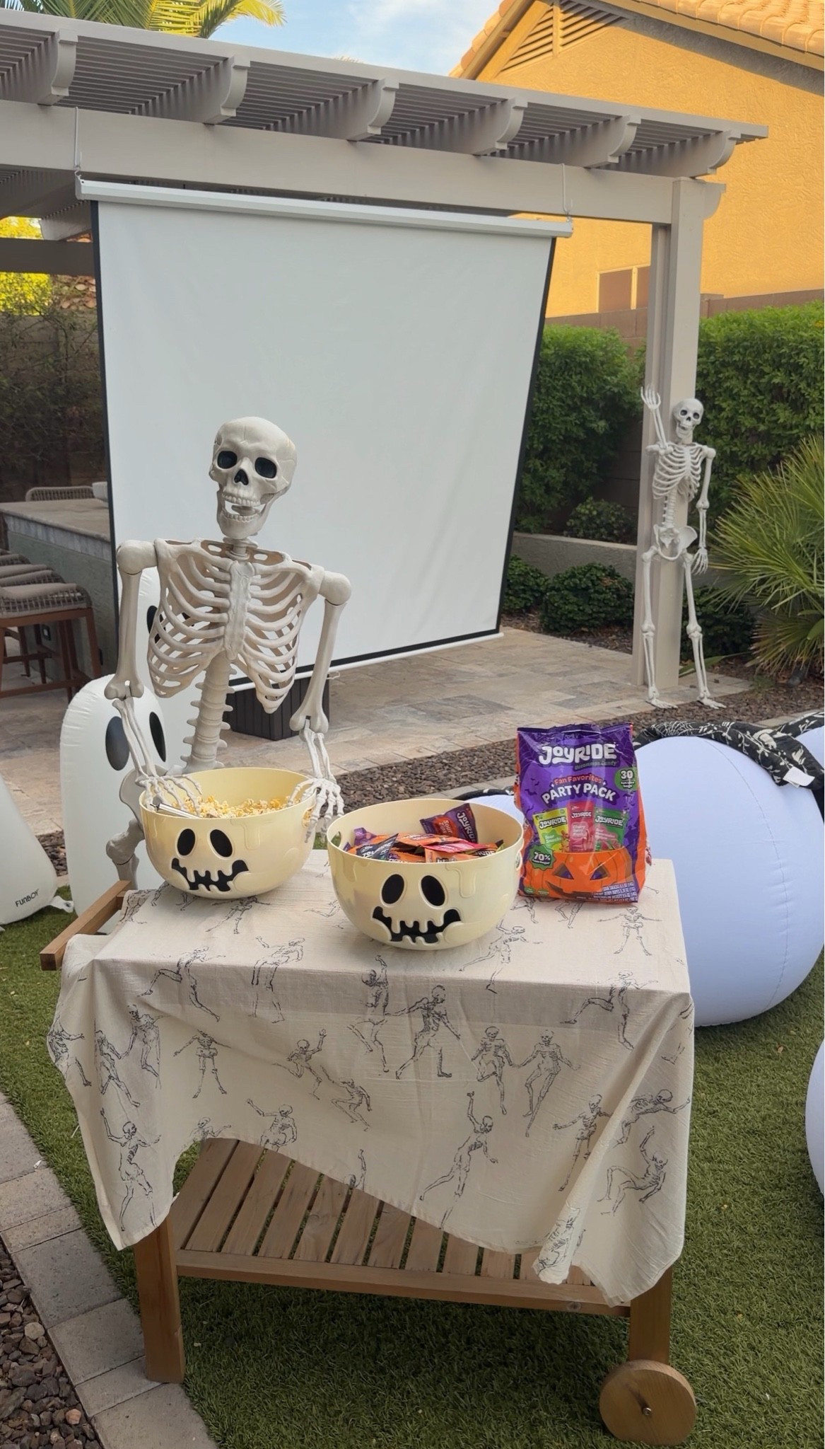 Get Joyride candy for movie nights, boo baskets, or trick-or-treaters! See my other post for links to the blankets, pillows, decor….