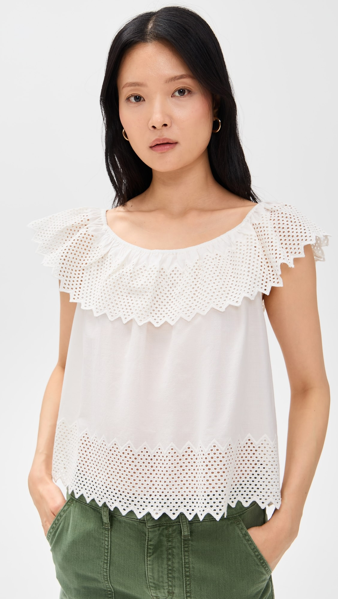 The Westport Top with Honeycomb Eyelet | Shopbop